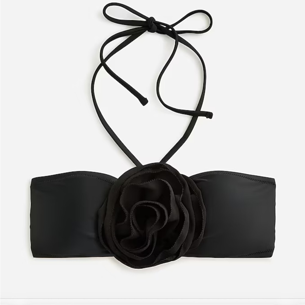 J. Crew Rosette bandeau bikini top